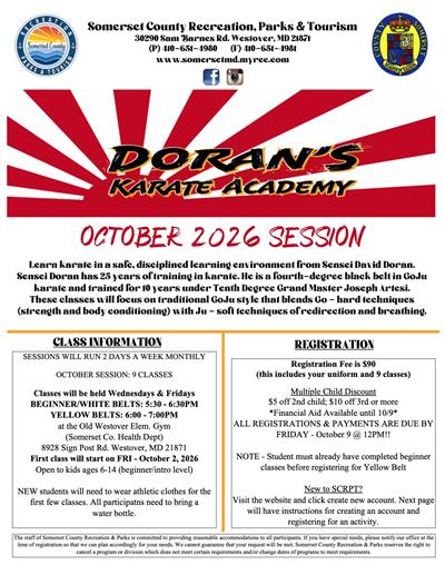 Karate - October 2026